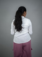 White Women Regular Fit Solid Formal - Casual Shirt