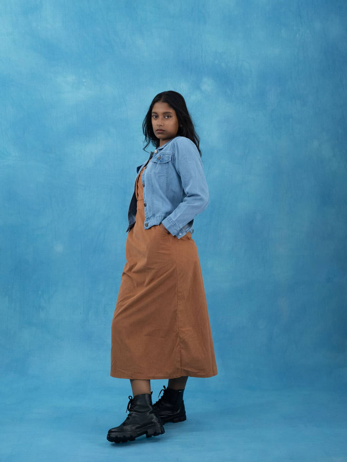 Women Solid Blue Casual Denim Jacket, Blue denim jacket for women