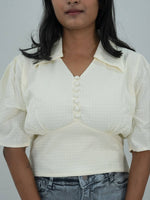 Women Relaxed Fit Top with Collar