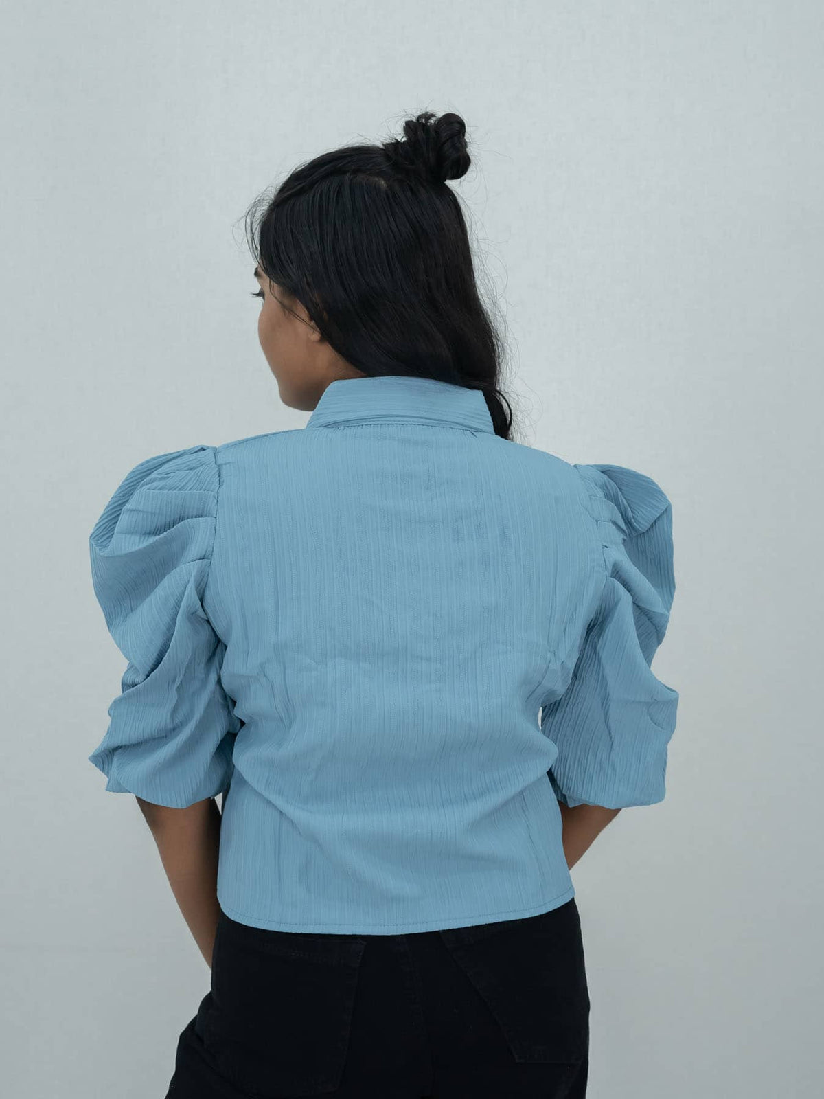 Korean Top With Embroidery Work Shirt For Women