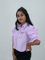 Korean Top With Embroidery Work Shirt For Women