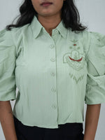 Korean Top With Embroidery Work Shirt For Women
