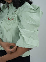 Korean Top With Embroidery Work Shirt For Women