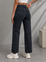 High Waist Relaxed Jeans For Women
