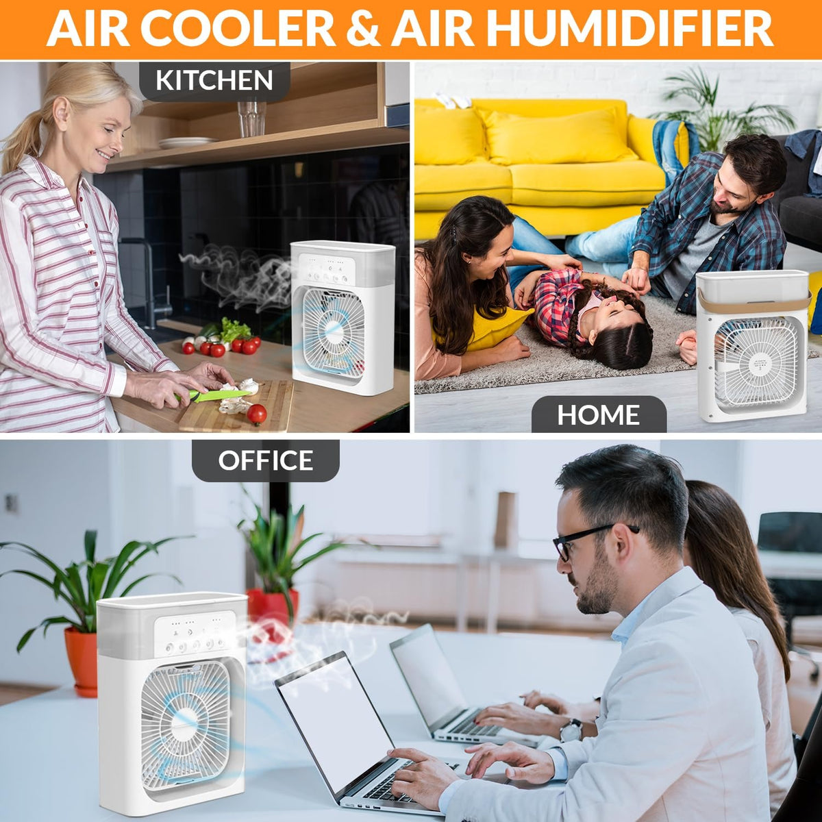 3 in 1 Multi Functional Air Cooler Fan (works without electricity)