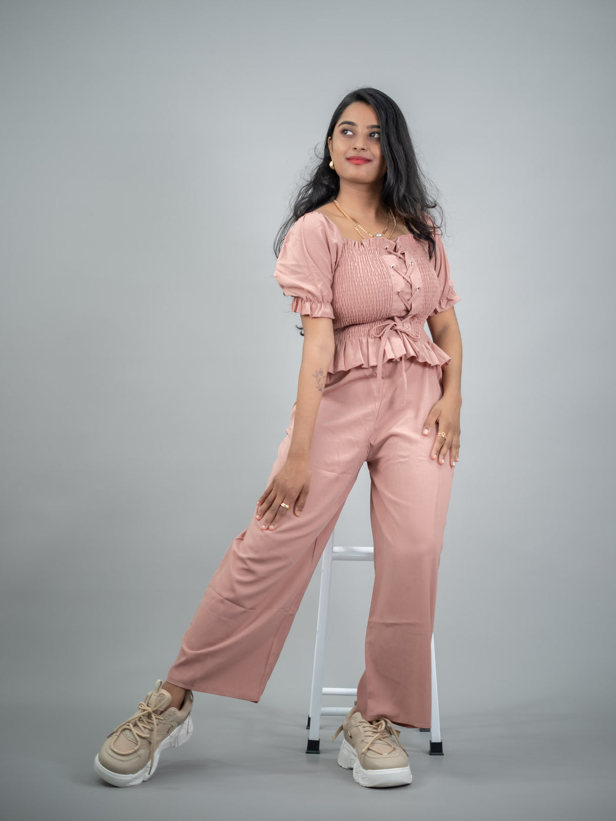 Peach Jumpsuit for Women