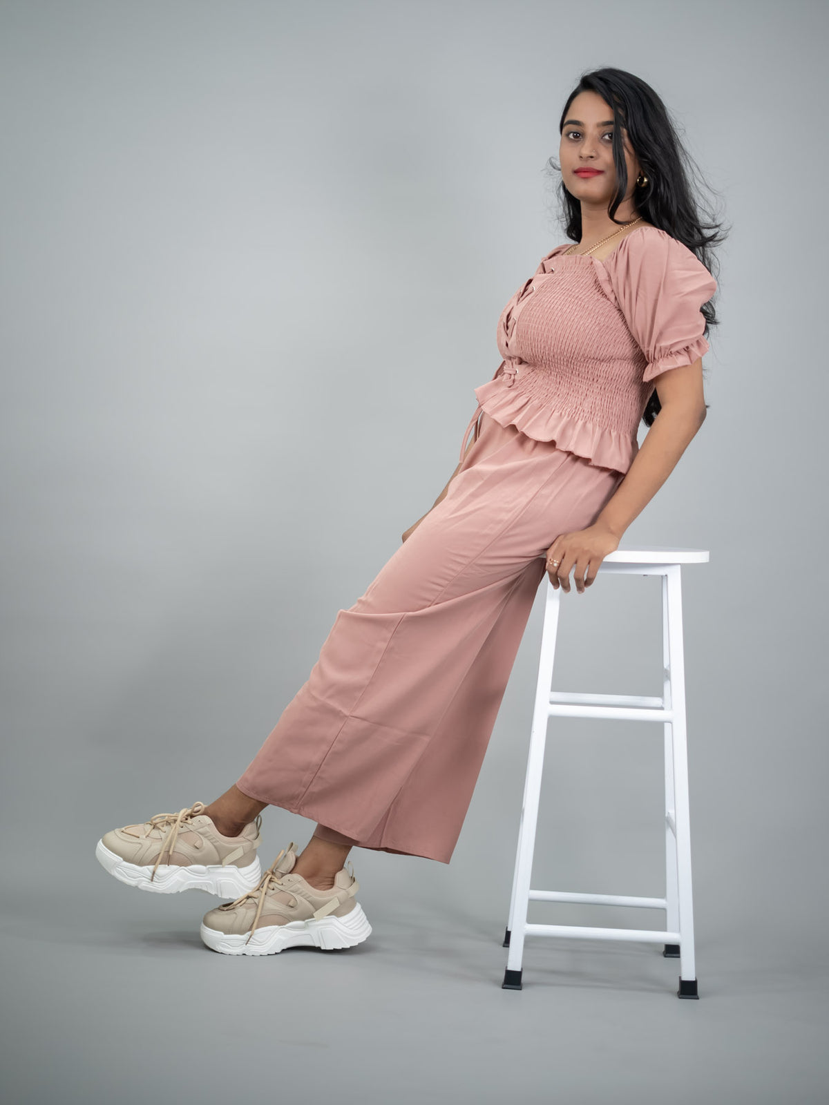 Peach Jumpsuit for Women