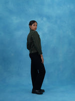 Women Solid Green Casual Denim Jacket, Green denim jacket for women