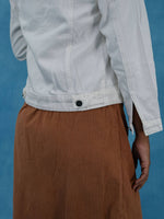 Women Solid White Casual Denim Jacket, White denim jacket for women