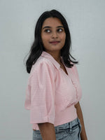 Women Relaxed Fit Top with Collar