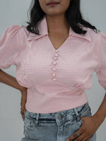 Women Relaxed Fit Top with Collar