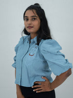 Korean Top With Embroidery Work Shirt For Women