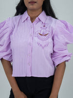 Korean Top With Embroidery Work Shirt For Women