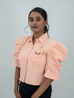 Korean Top With Embroidery Work Shirt For Women