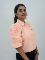 Korean Top With Embroidery Work Shirt For Women