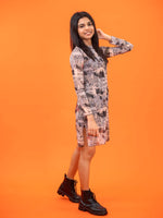 Newspaper Texture Dress