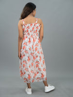 Floral Casual Long Dress For Women Sleeveless (Green Leaf)