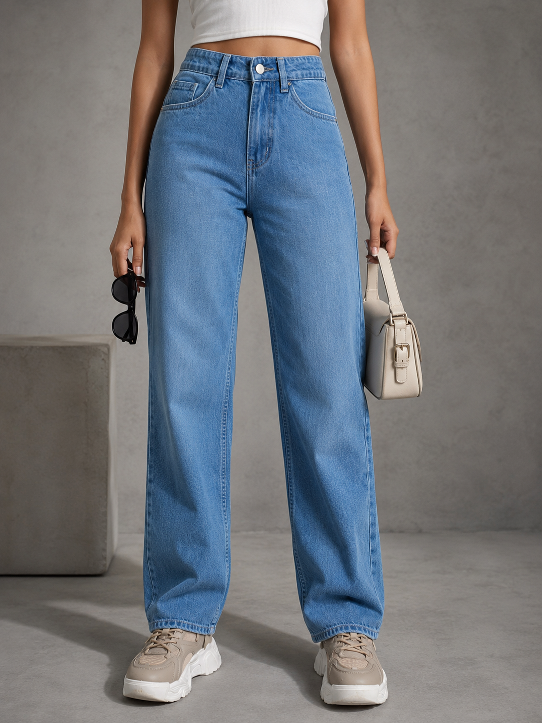 High Waist Wide Leg Jeans